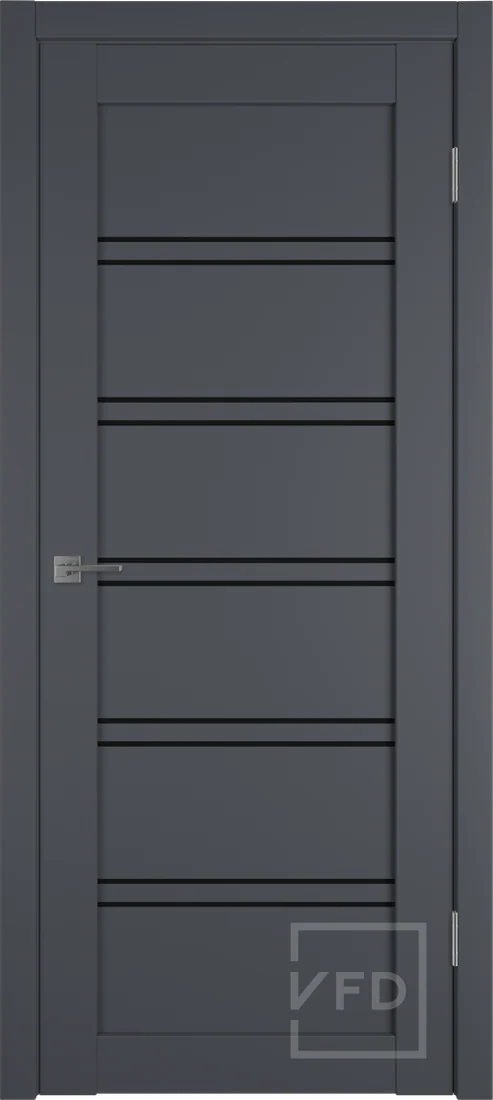 Дверь VFD E28, эмалекс графит, черный лакобель
